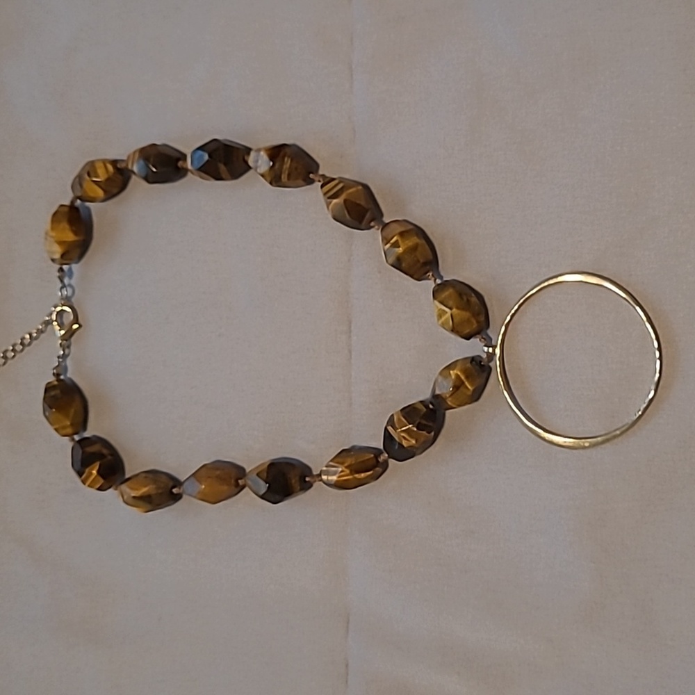 Necklace Tigers eye look of stone